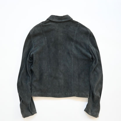 1990s emporio emporio armani suede leather jacket 48