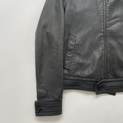 2007aw emporio armani piping leather jacket 52