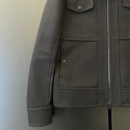 2013aw gucci leather docking wool blouson 50