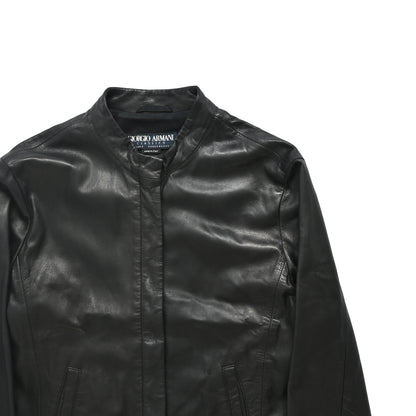 1990s giorgio armani lamb leather jacket 42