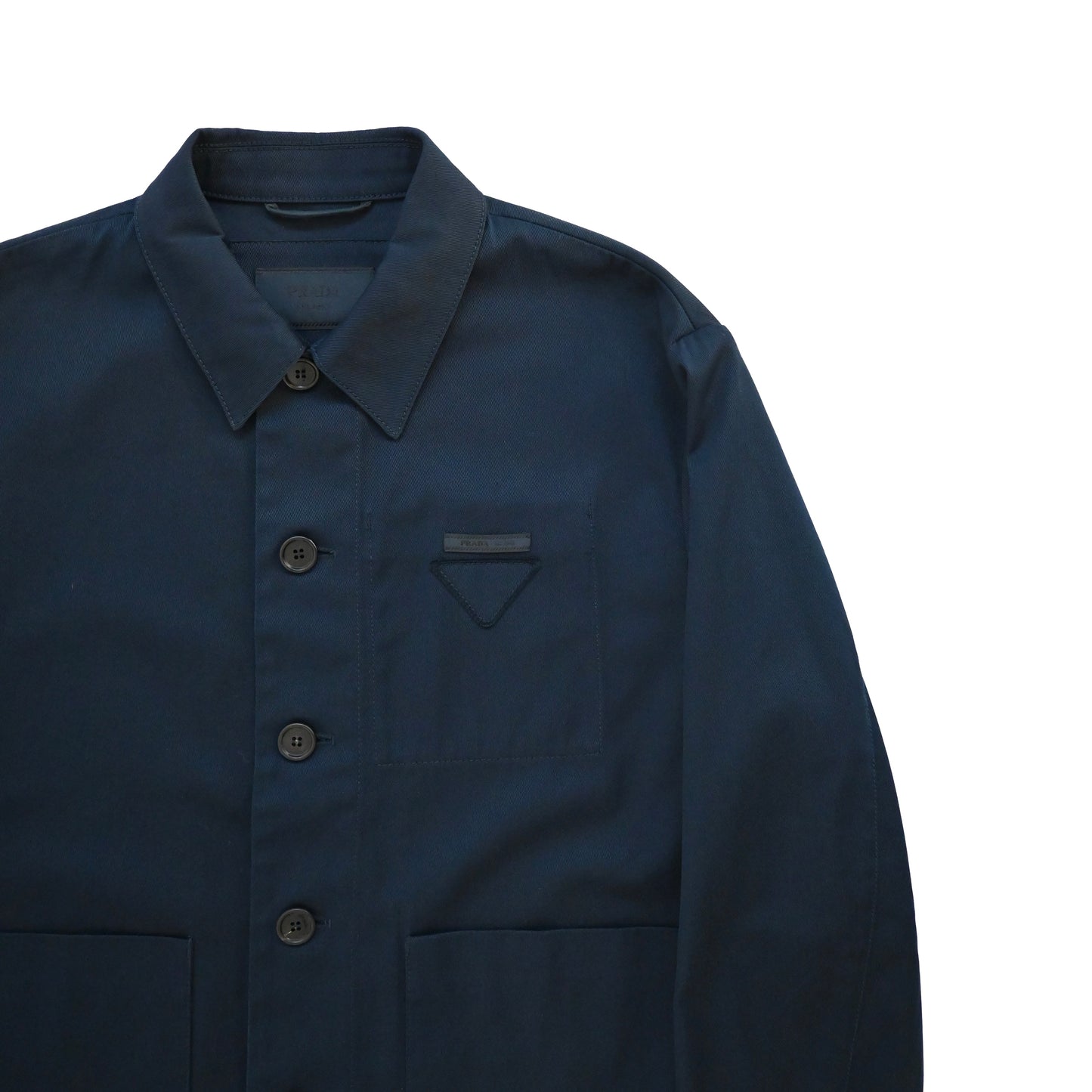 2018ss prada seb154 front logo cotton blouson 46