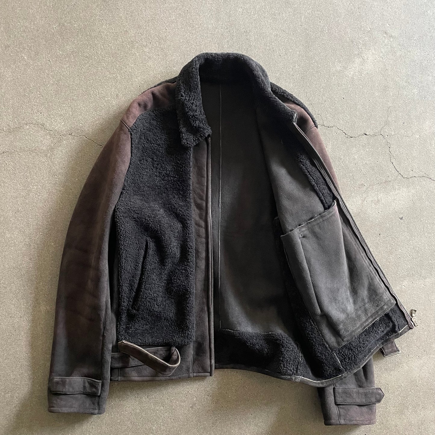 2000s jil sander boa docking mouton blouson jacket 50