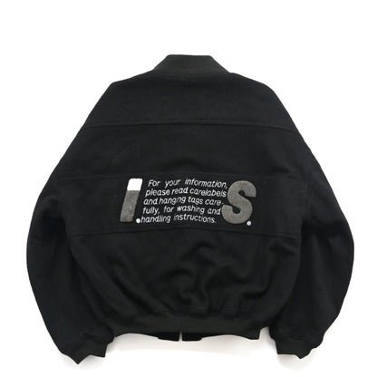 1980s issey miyake caretag wool varsity jacket M