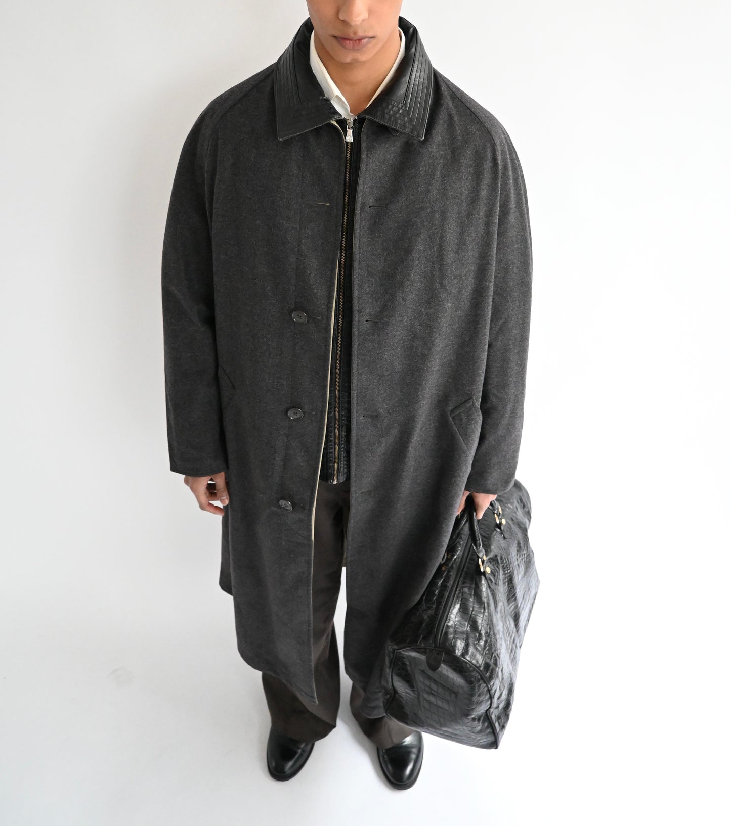 1990s gucci reversible wool long coat 50 by Tom ford