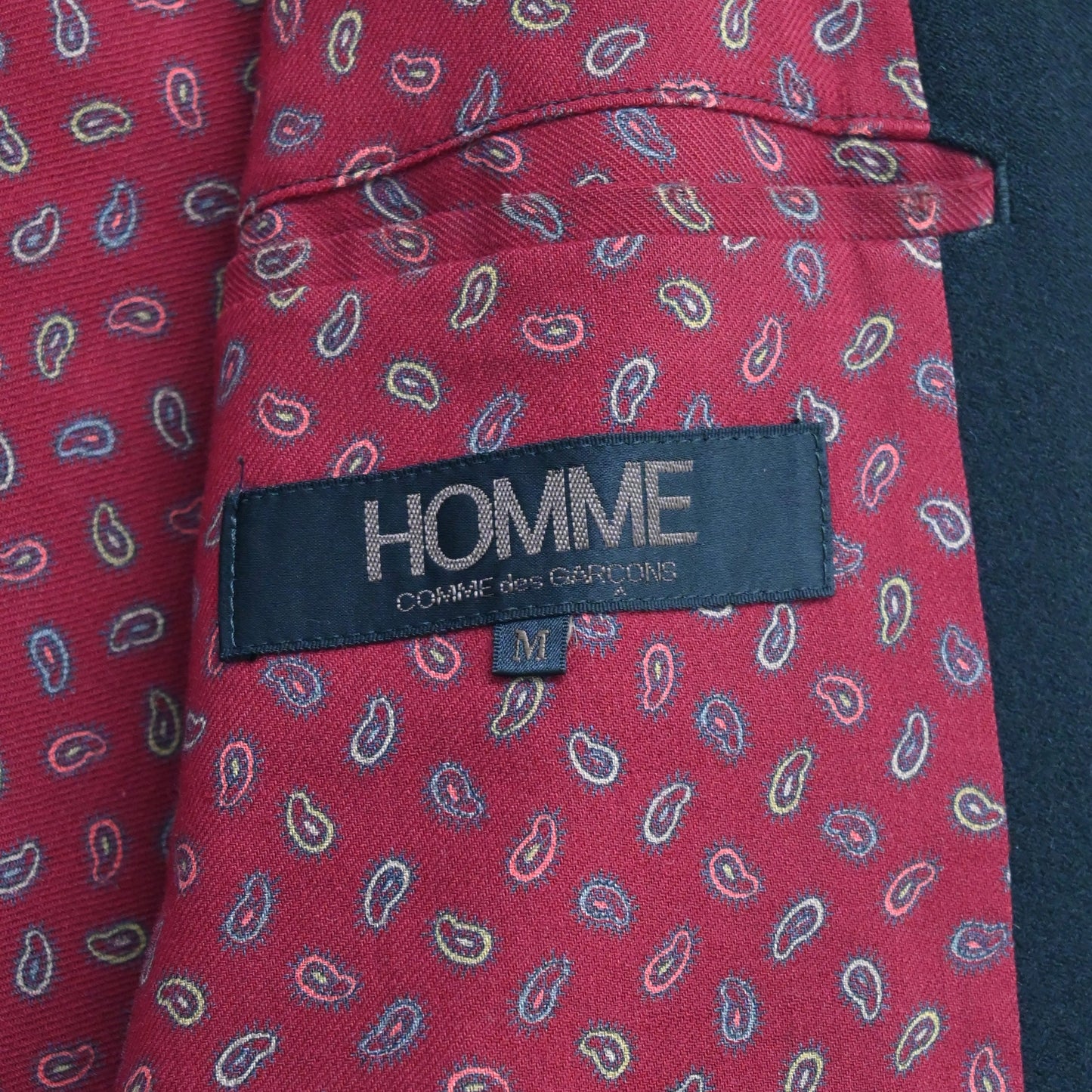 1980s comme des garcons homme mulch pocket wool bomber jacket M