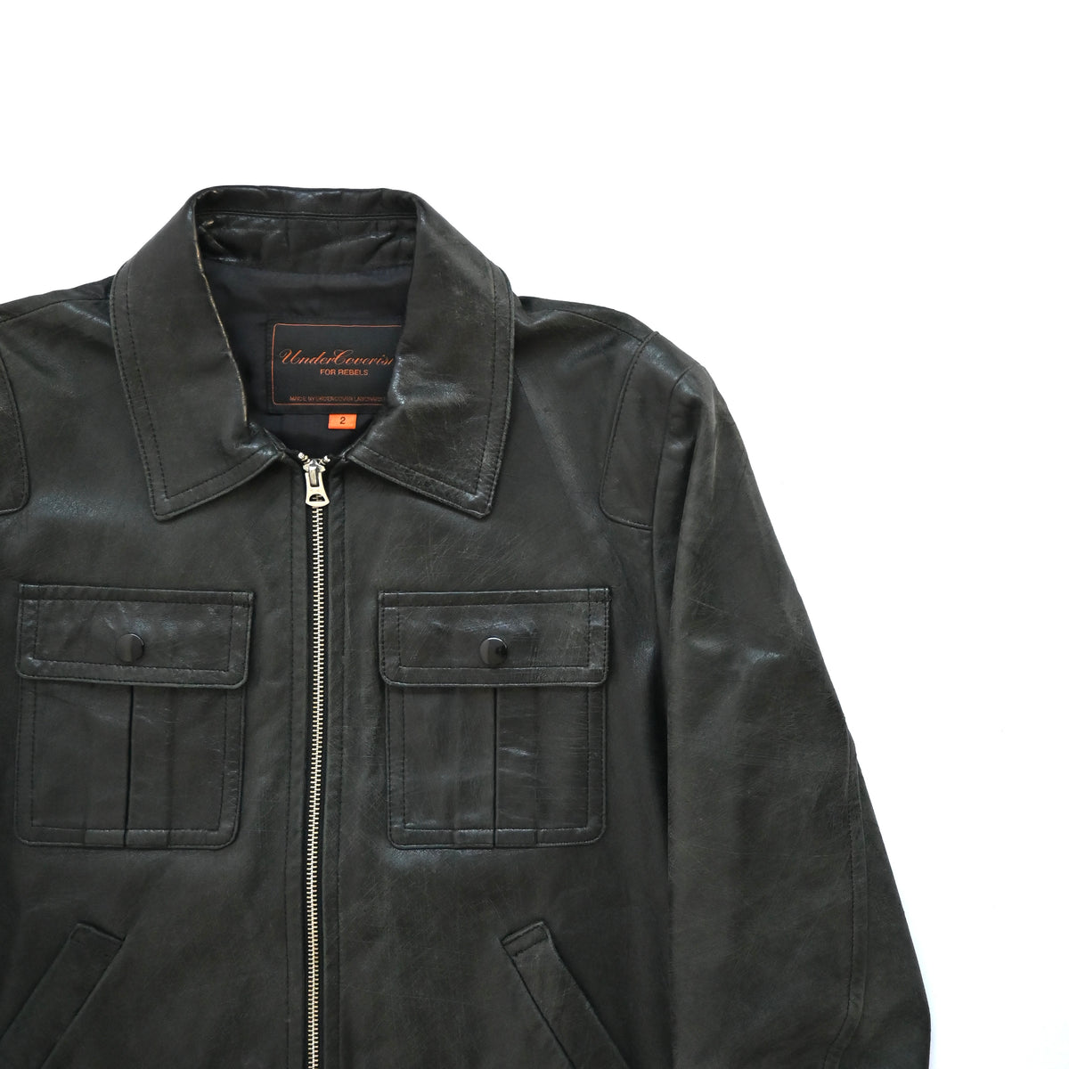2006ss undercover but beautiful crushed leather jacket 2