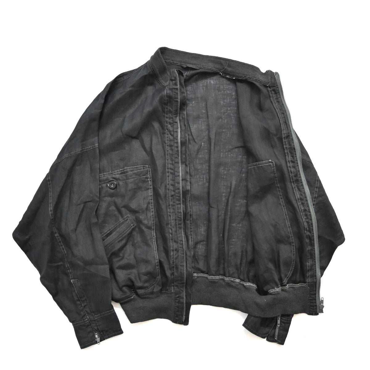 1980s gianni versace linen bomber jacket 48