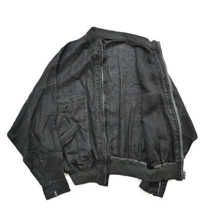 1980s gianni versace linen bomber jacket 48