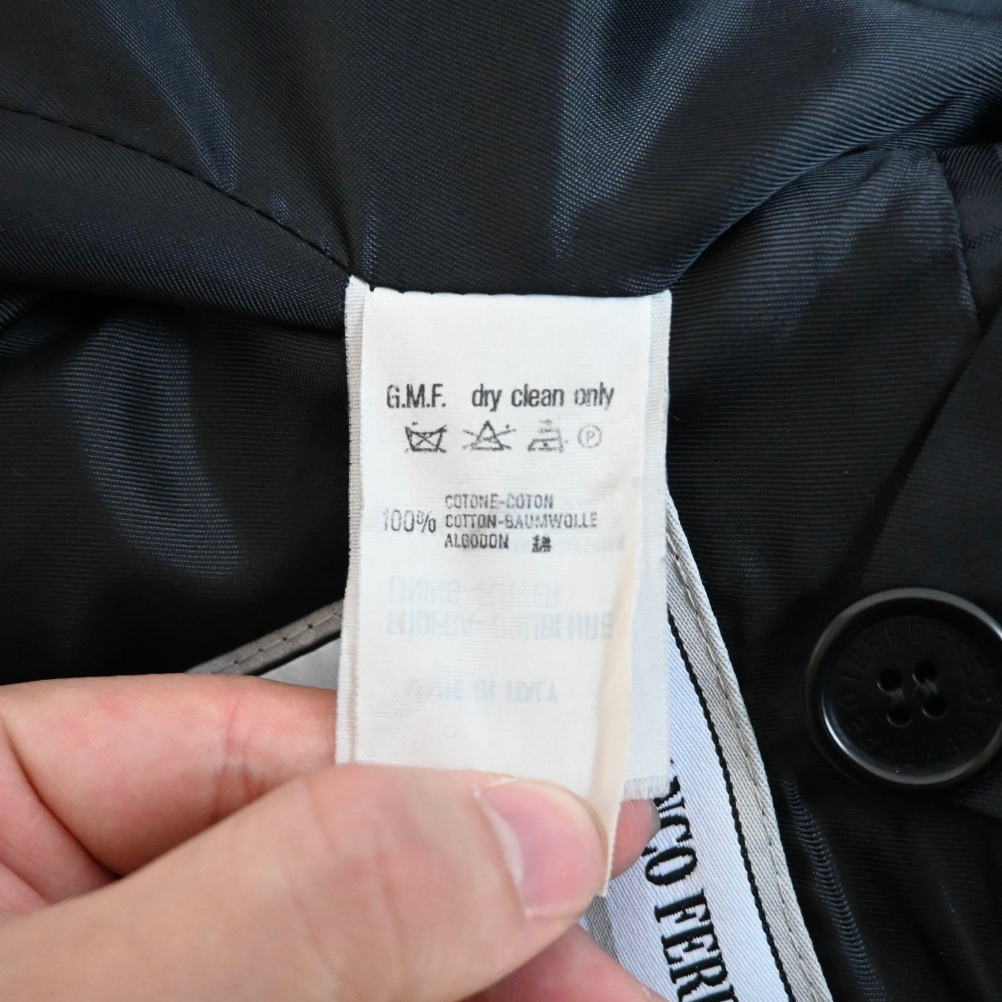 1990s gianfranco ferre velour long coat 48