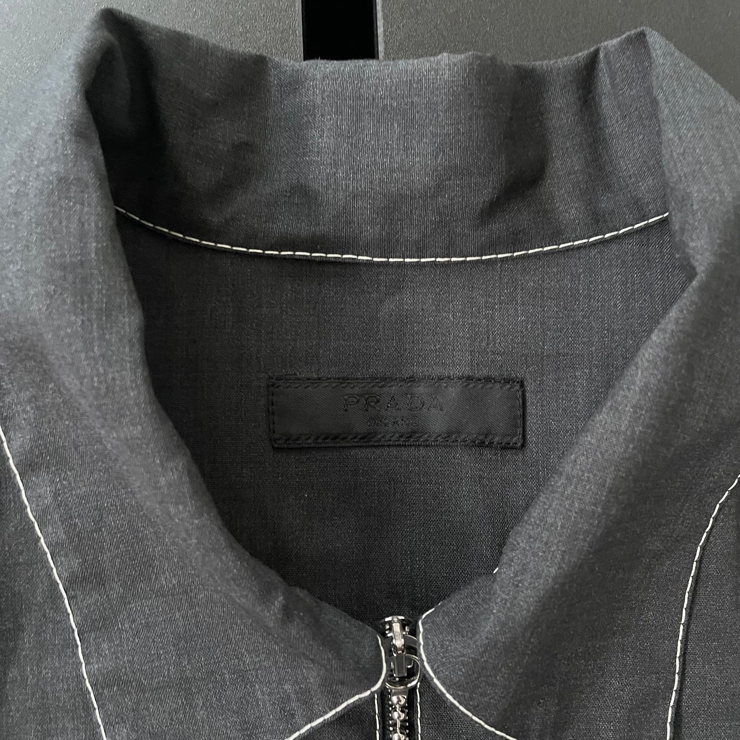 2021ss prada wool stitch shirt jacket M