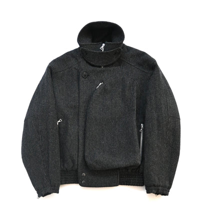 2024aw dries van noten tweed wool viller bomber jacket S