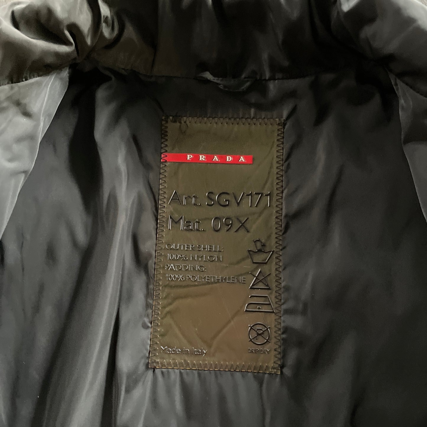 1999aw prada sport moss green down jacket 48