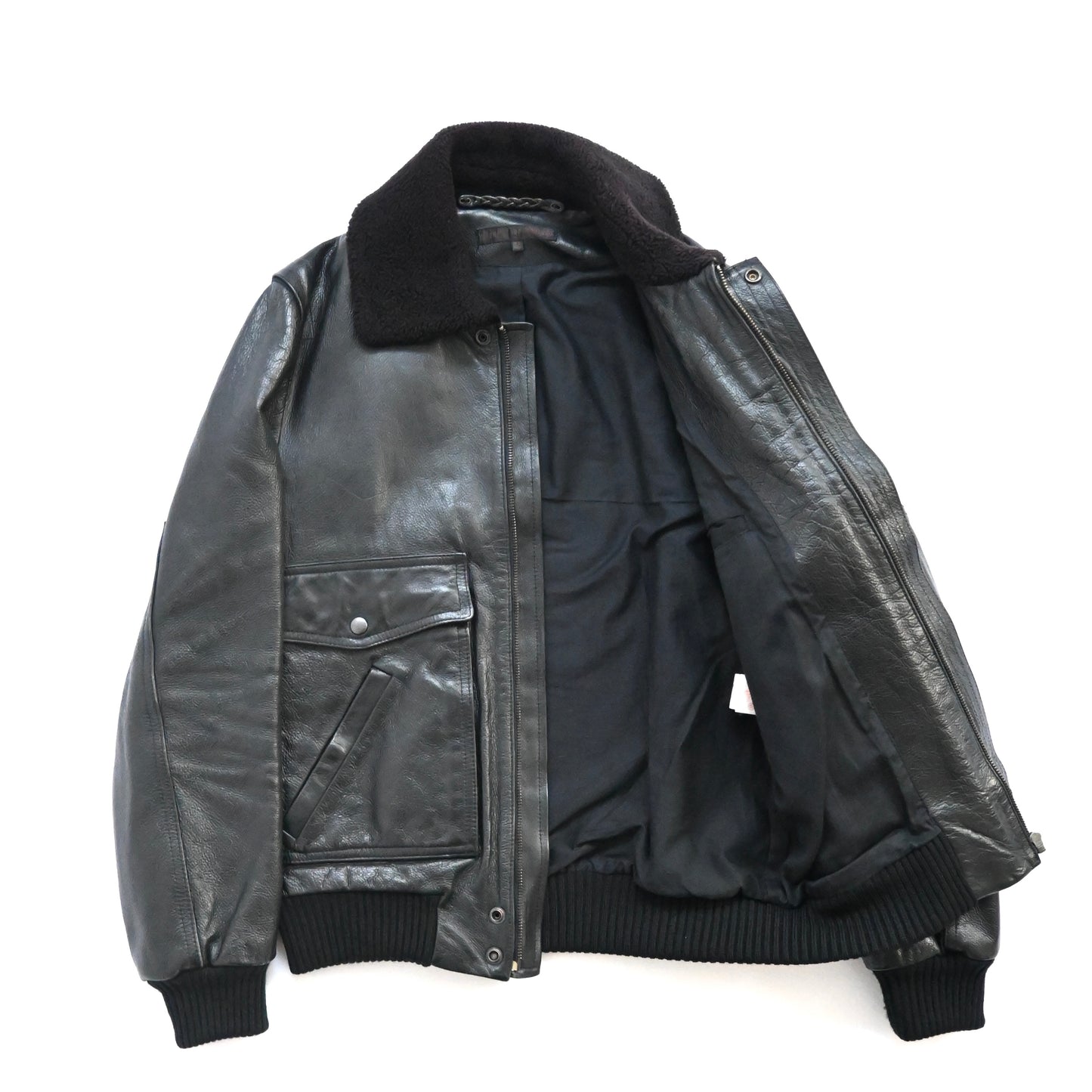 2003aw veronique branquinho caw leather flight jacket 46