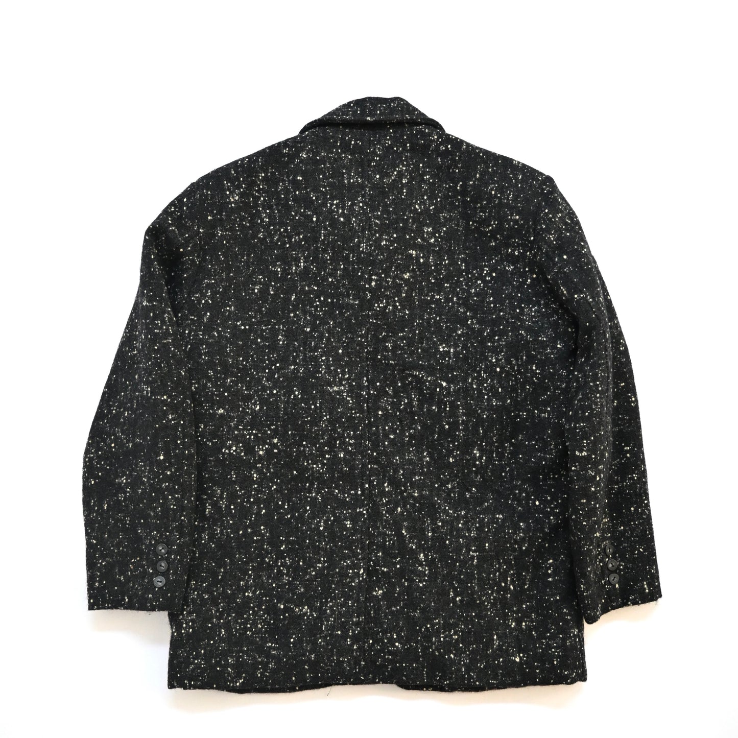 1980s arrston volaju tweed wool double button jacket M