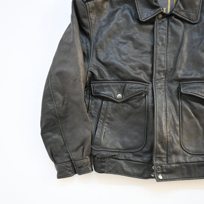 1990s gianfranco ferre cow leather jacket 48