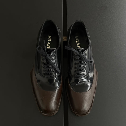 2022aw prada leather rubber shoes 8