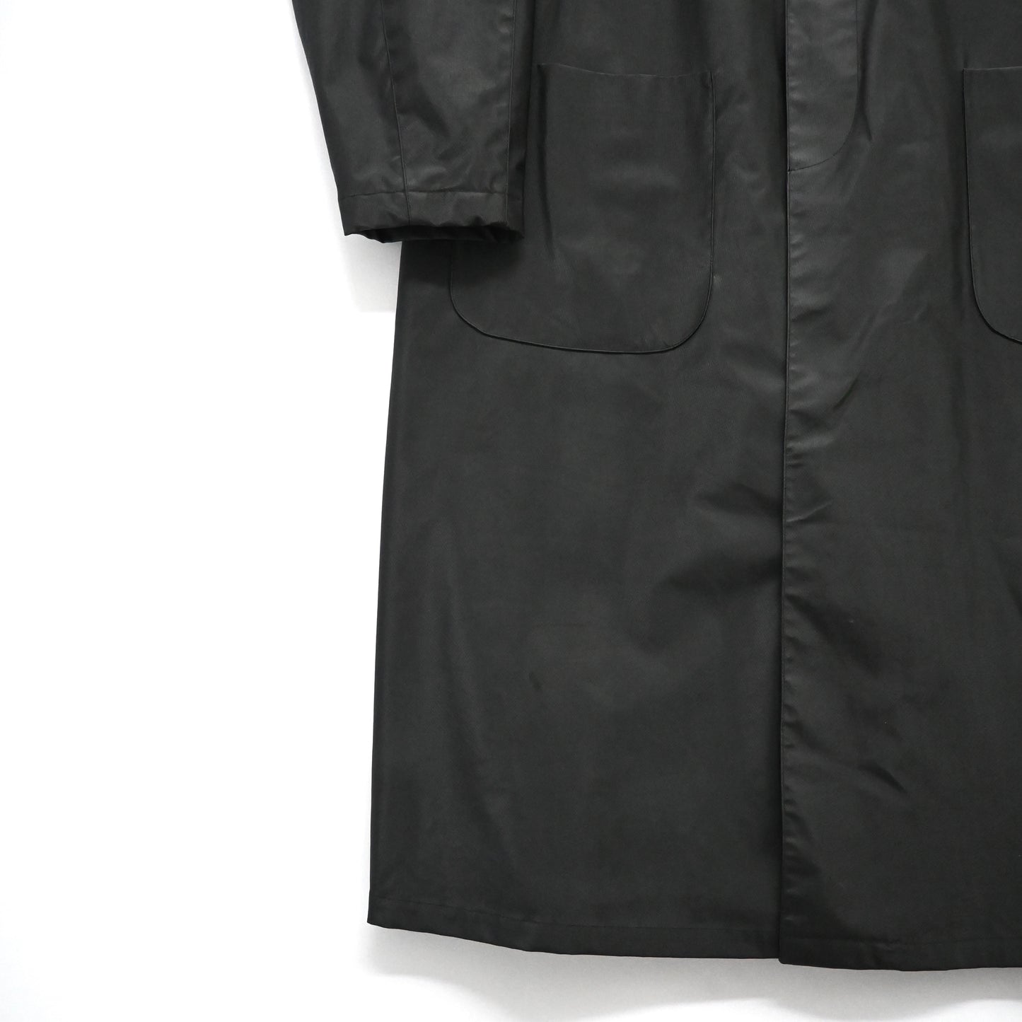 1996aw emporio armani detachable cotton collar vinylon long coat 52