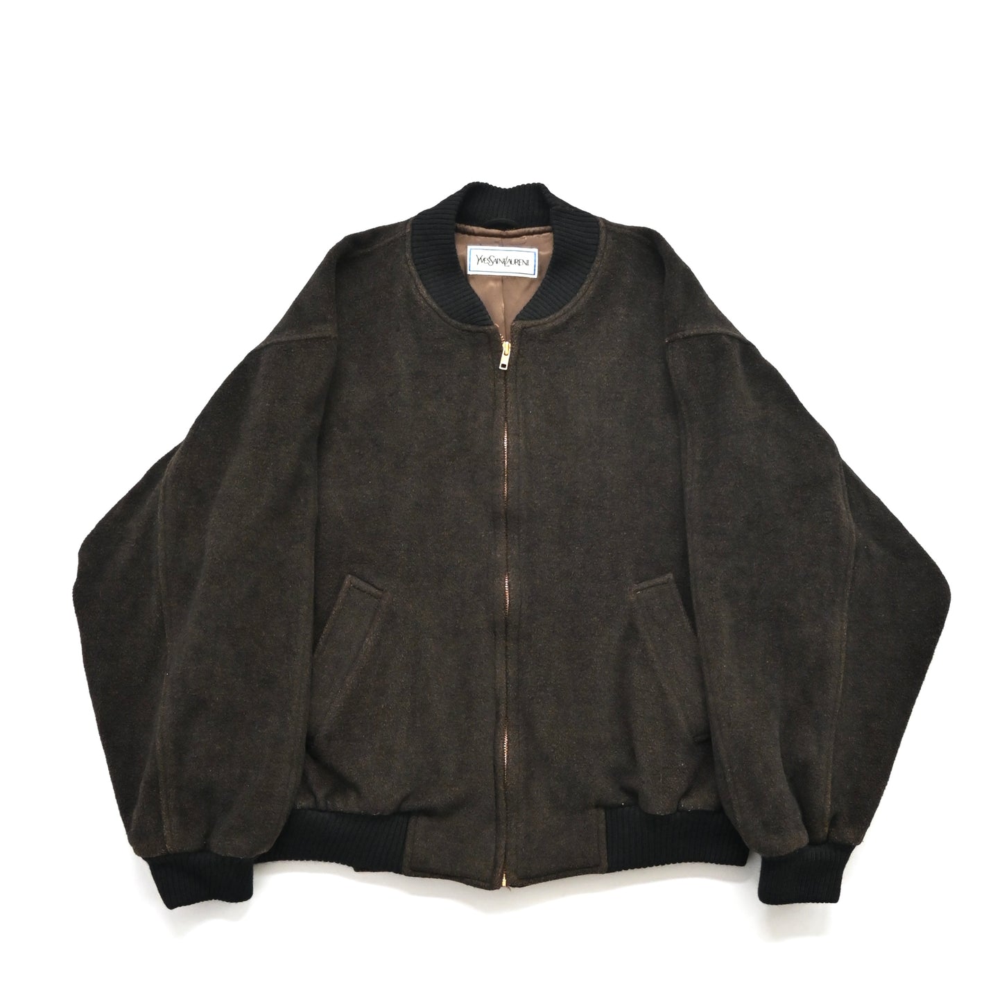 1980s Yves saint laurent wool bomber jacket 50