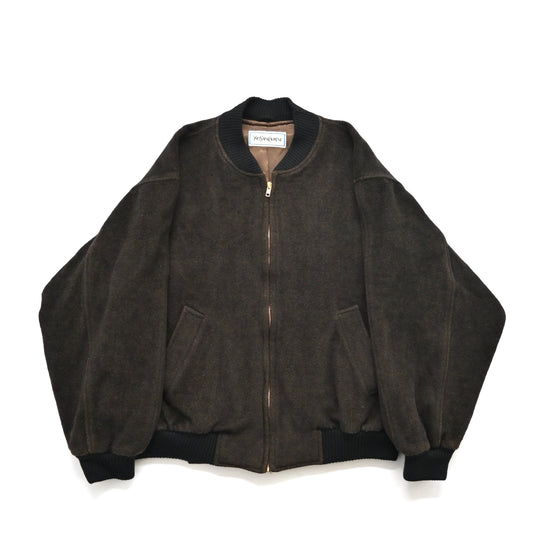 1980s Yves saint laurent wool bomber jacket 50