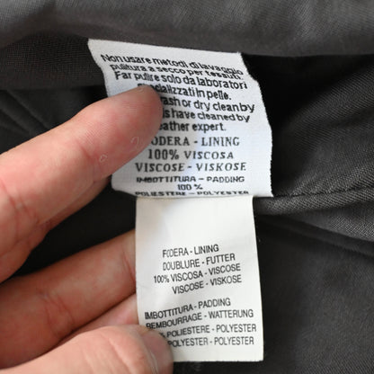 1990s salvatore ferragamo gemuine leather jacket 48