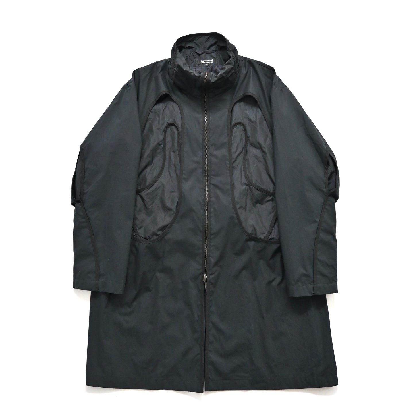 2007ss raf simons layered exposed lining zip up long coat 50