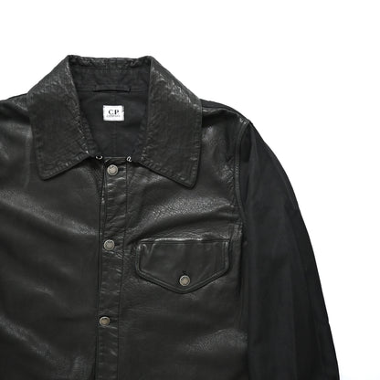 2005aw c.pcompany half leather docking jacket L