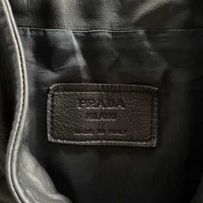 2006aw prada riders leather jacket 48