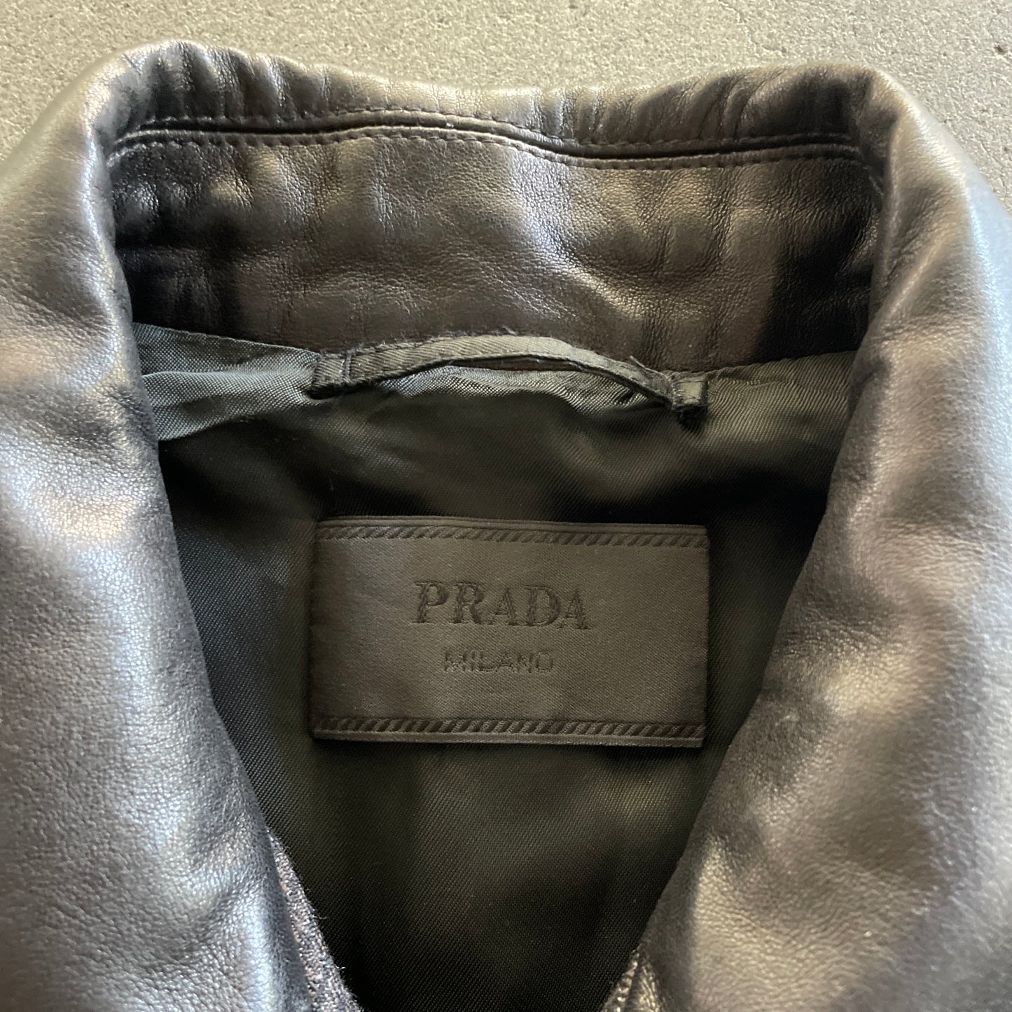 2009aw prada leather docking trench coat 50