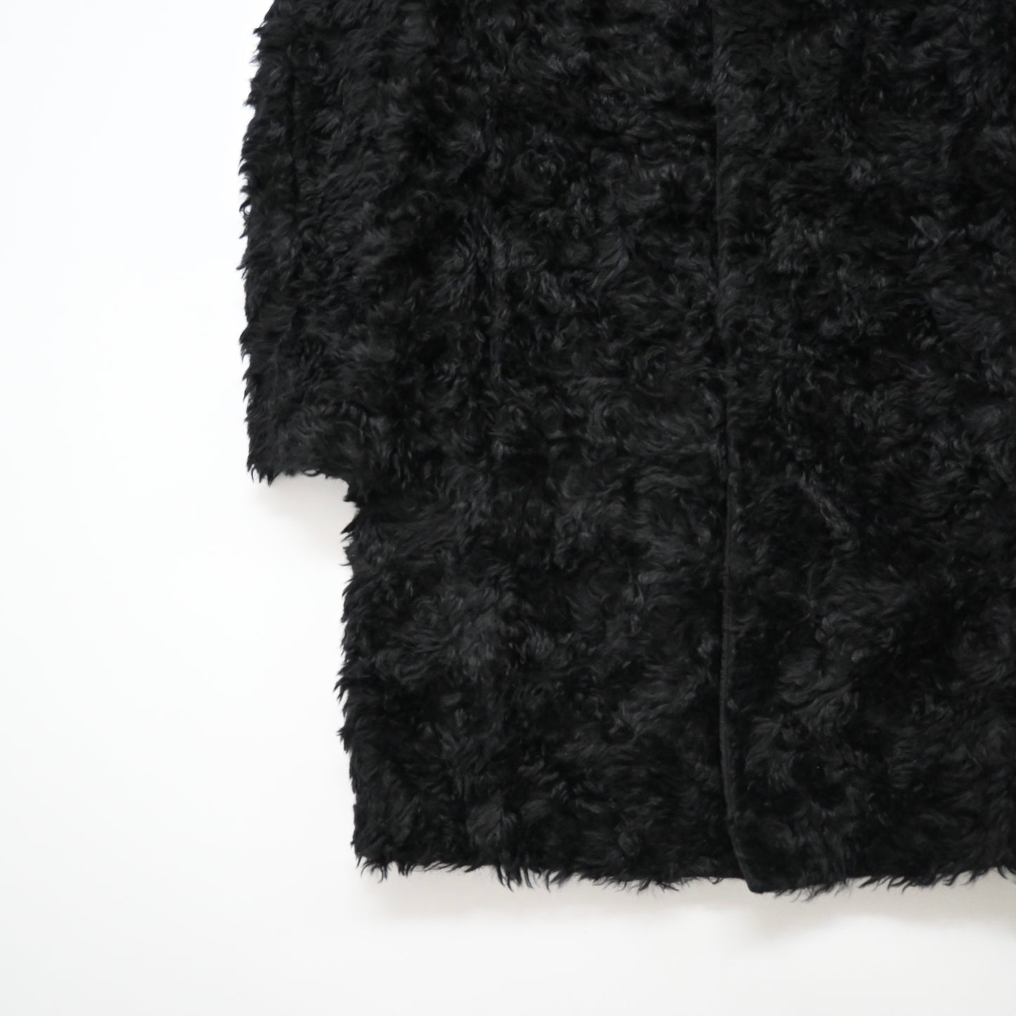 2007aw prada black fake fur coat 52