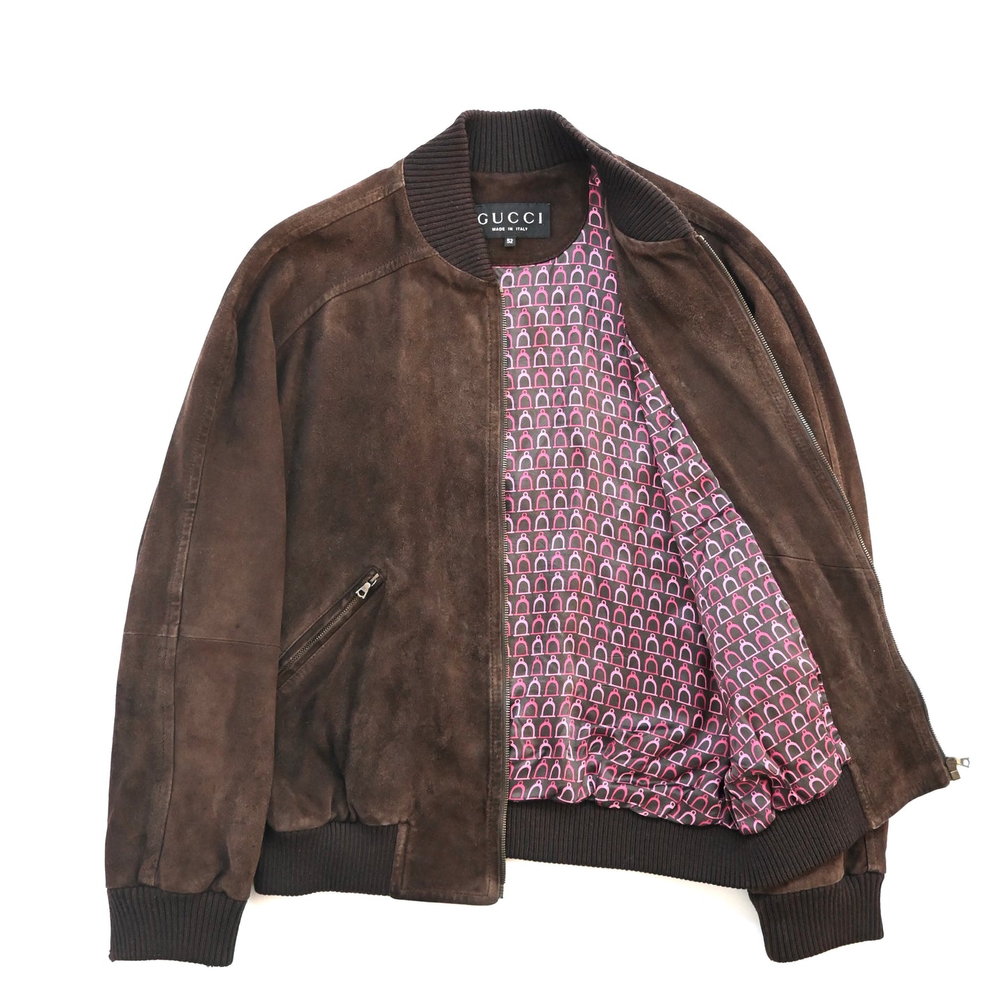 2000s gucci suede leather bomber jacket 52 by Tom ford