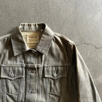 2000s helmut lang grey denim jacket 40