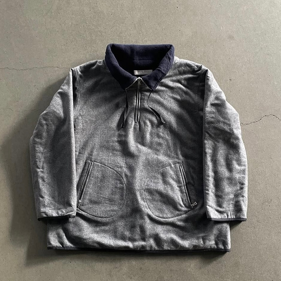 1997aw miu miu wool fleece half zip 44