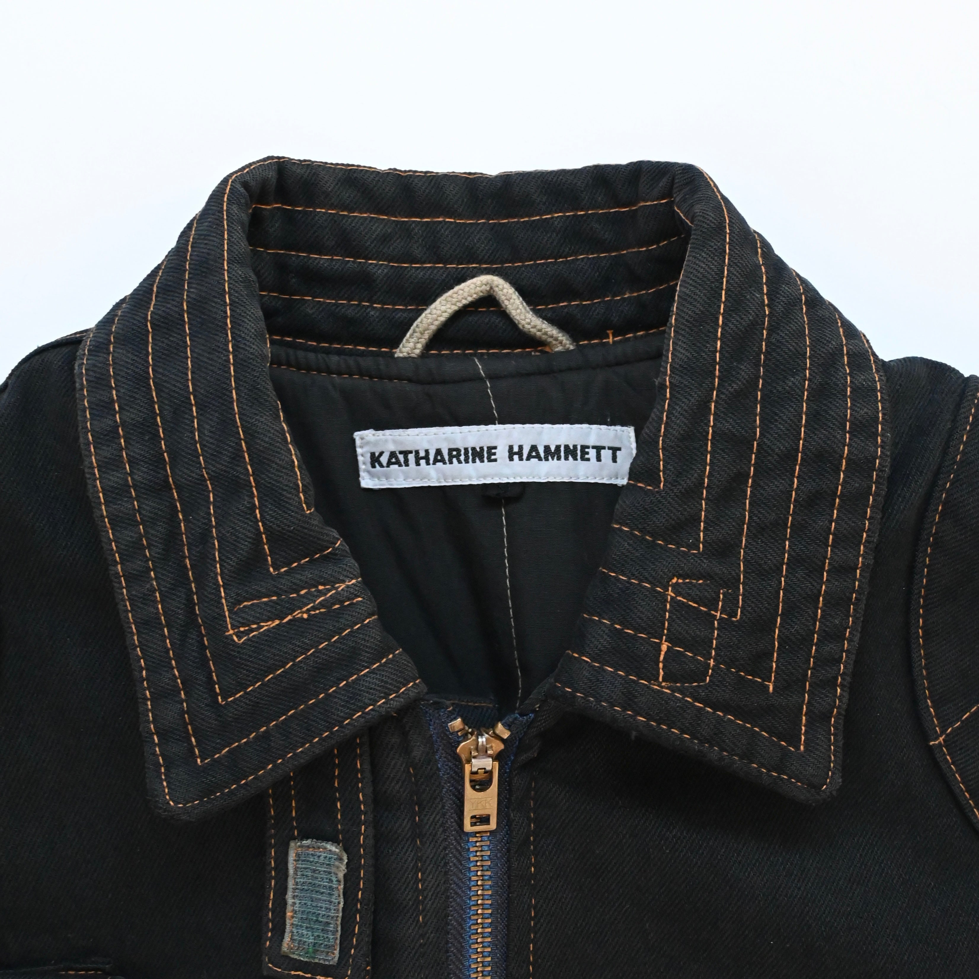 1986aw katharine hamnett denim bomber jacket M – vexed_store