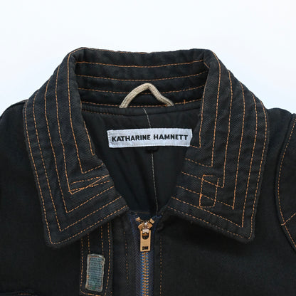 1986aw katharine hamnett denim bomber jacket M