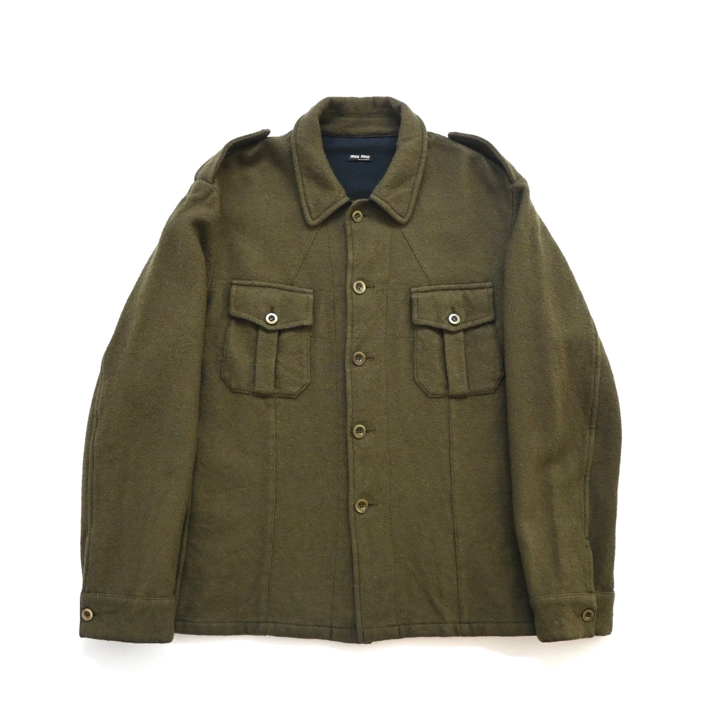 2000s miu miu wool coach jacket XL