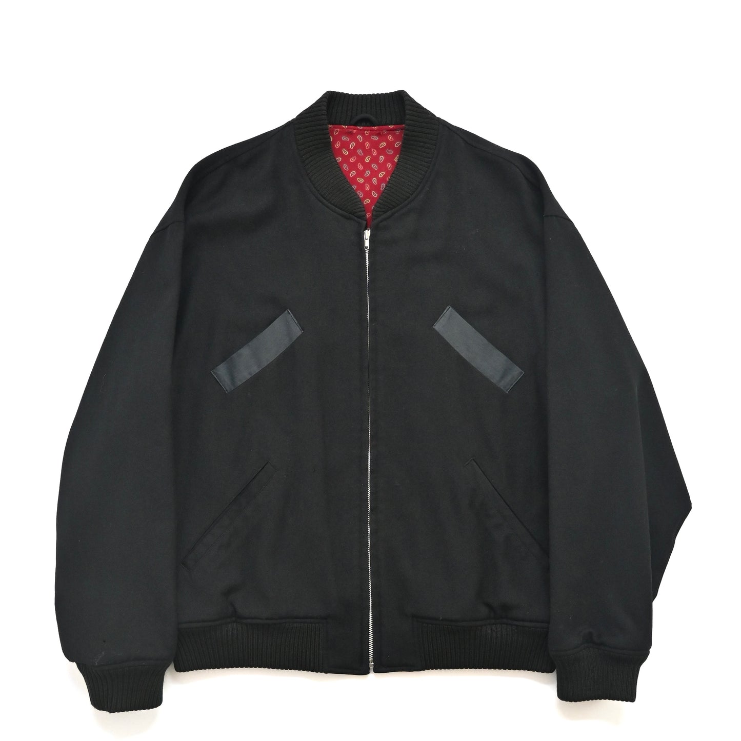 1980s comme des garcons homme mulch pocket wool bomber jacket M