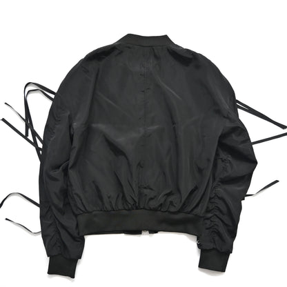 2000s just cavalli polyester ribbon bomber jacket S