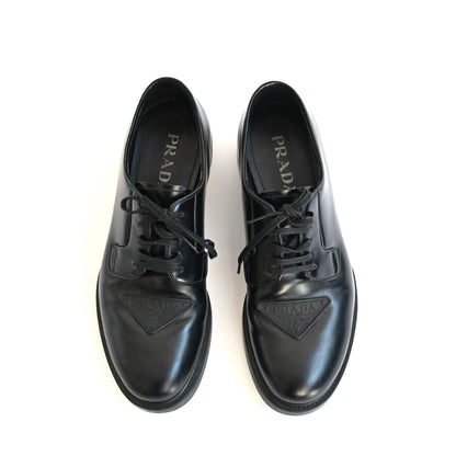 2022ss prada front logo leather shoes 6 1/2