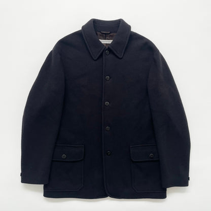 1990s emporio armani wool half coat 48