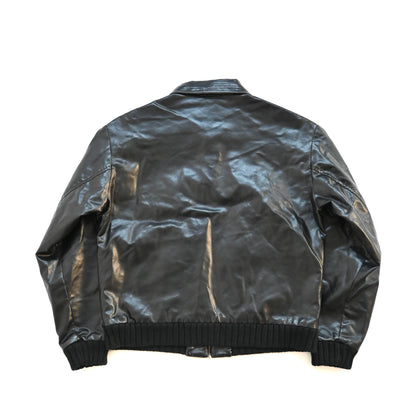 1990s versace kint docking fake leather jacket XL