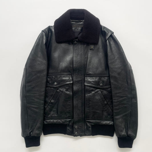 2003aw veronique branquinho caw leather flight jacket 46