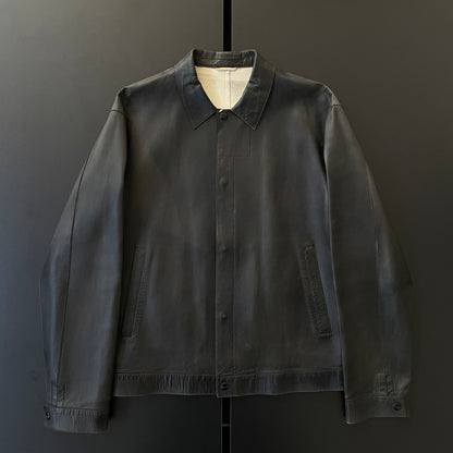 2000s jil sander lamb leather jacket 48