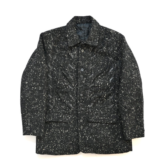 1980s arrston volaju tweed wool double button jacket M