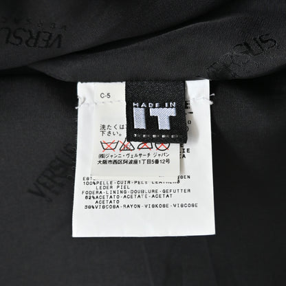 2000s versace pelle leather docking blouson jacket 50